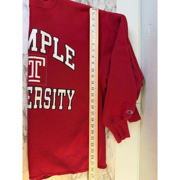 VINTAGE Temple University Champion Reverse Weave Crewneck size XXL Made in USA - Picture 4 of 7